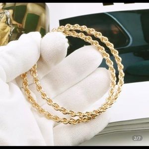 Large gold color hoop earrings